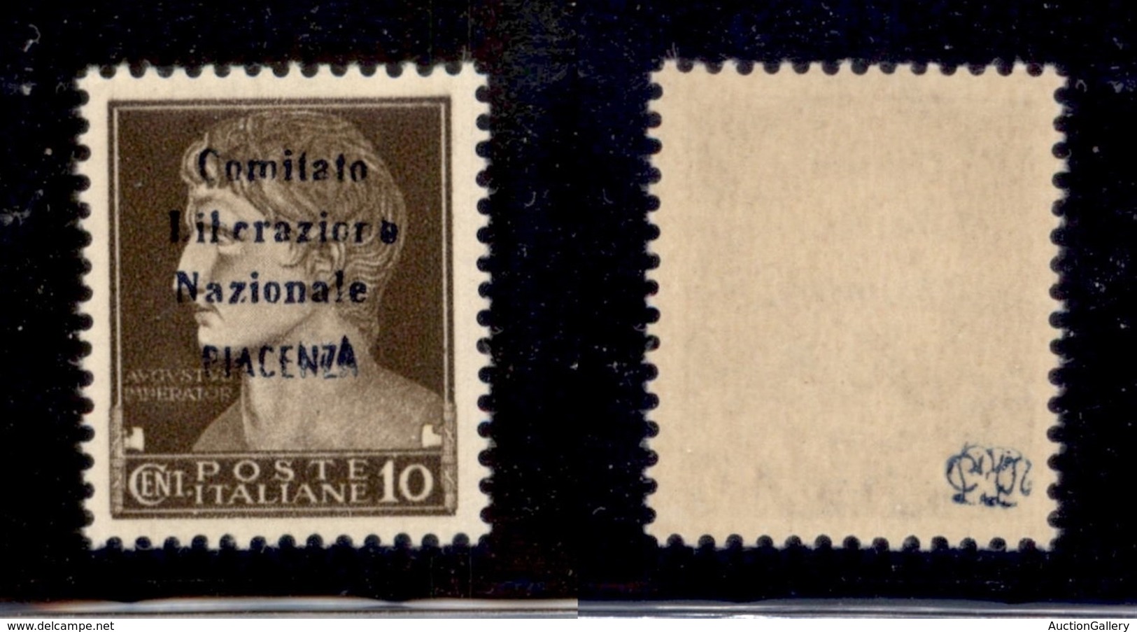 C.L.N. - PIACENZA - 1945 - 10 Cent Imperiale (Errani 40) - Gomma Integra - Raro - Cert. AG - Autres & Non Classés