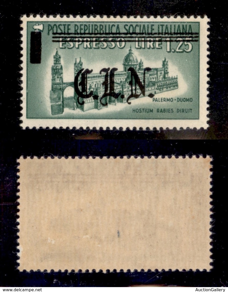 C.L.N. - TORINO - 1945 - 1,25 Lire (Errani 17 Varietà B) Con Soprastampa Spostata - Gomma Integra - Non Catalogoato - Otros & Sin Clasificación