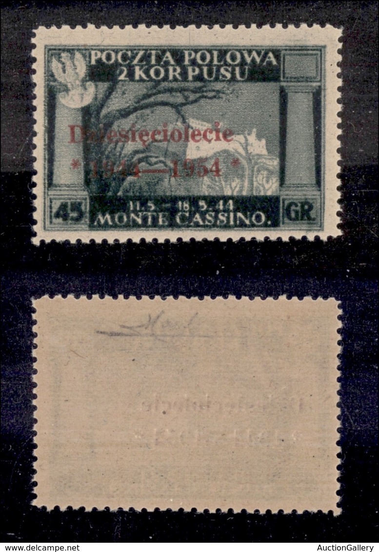 CORPO POLACCO -  Governo Di Londra - 1954 - 45 Groszy (4) - Gomma Integra - Raybaudi (600) - Otros & Sin Clasificación