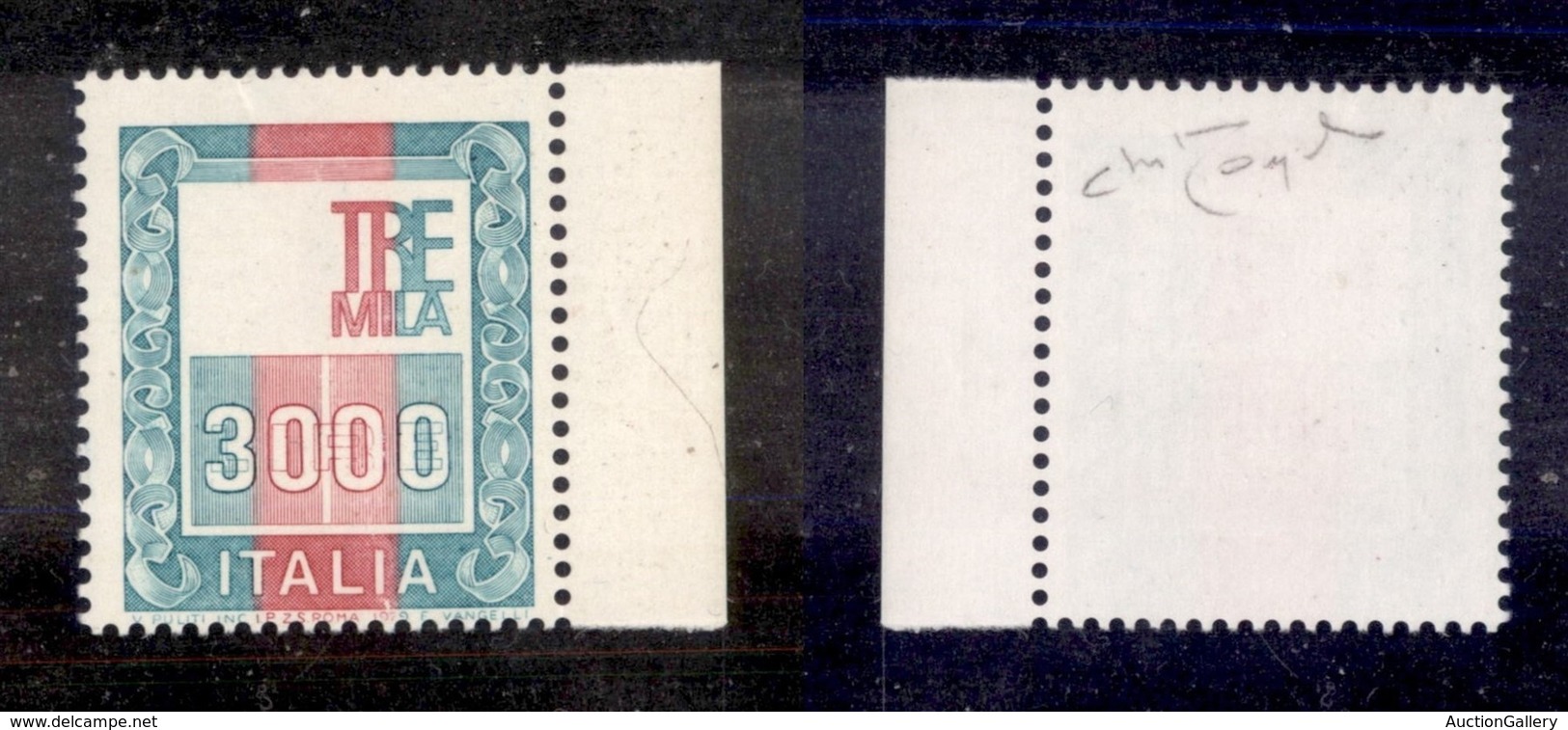 REPUBBLICA - 1979 - 3000 Lire (1440) Senza Testina - Gomma Integra - Cert. Raybaudi - Other & Unclassified