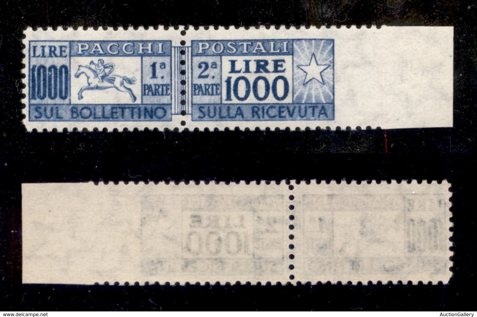 REPUBBLICA - 1957 - 1000 Lire (102i) Bordo Foglio Non Dentellato A Destra - Gomma Integra (250+) - Other & Unclassified