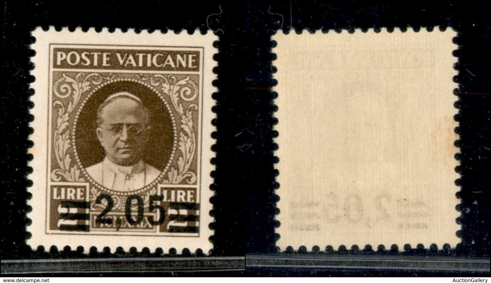 VATICANO - 1934 - 2,05 Lire Su 2 Provvisoria (37) - Gomma Originale (320) - Otros & Sin Clasificación