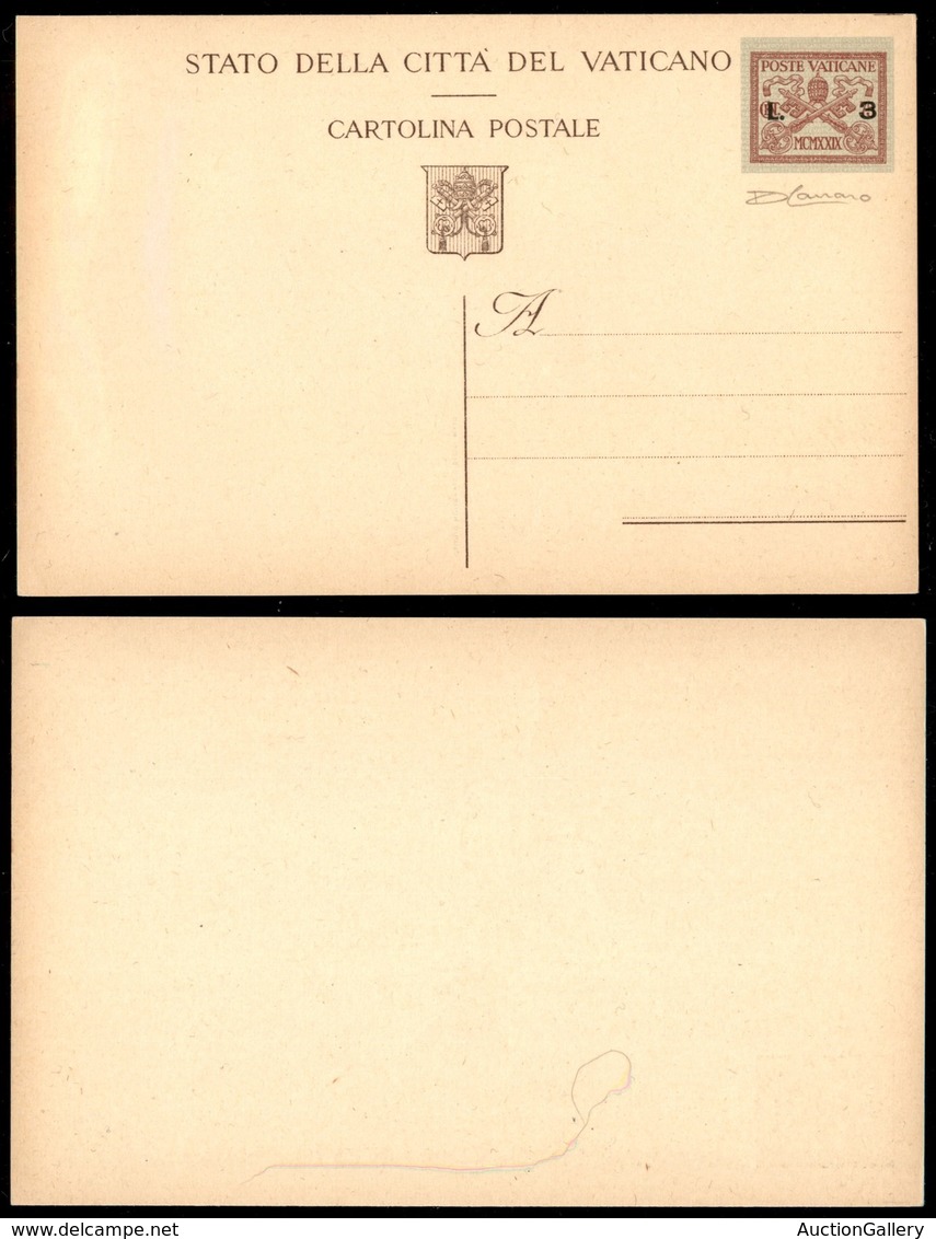 VATICANO - 1947 - Non Emessa - Cartolina Postale Da 3 Lire Su 75 Cent (NE1) Nuova - Cert. Carraro - Otros & Sin Clasificación