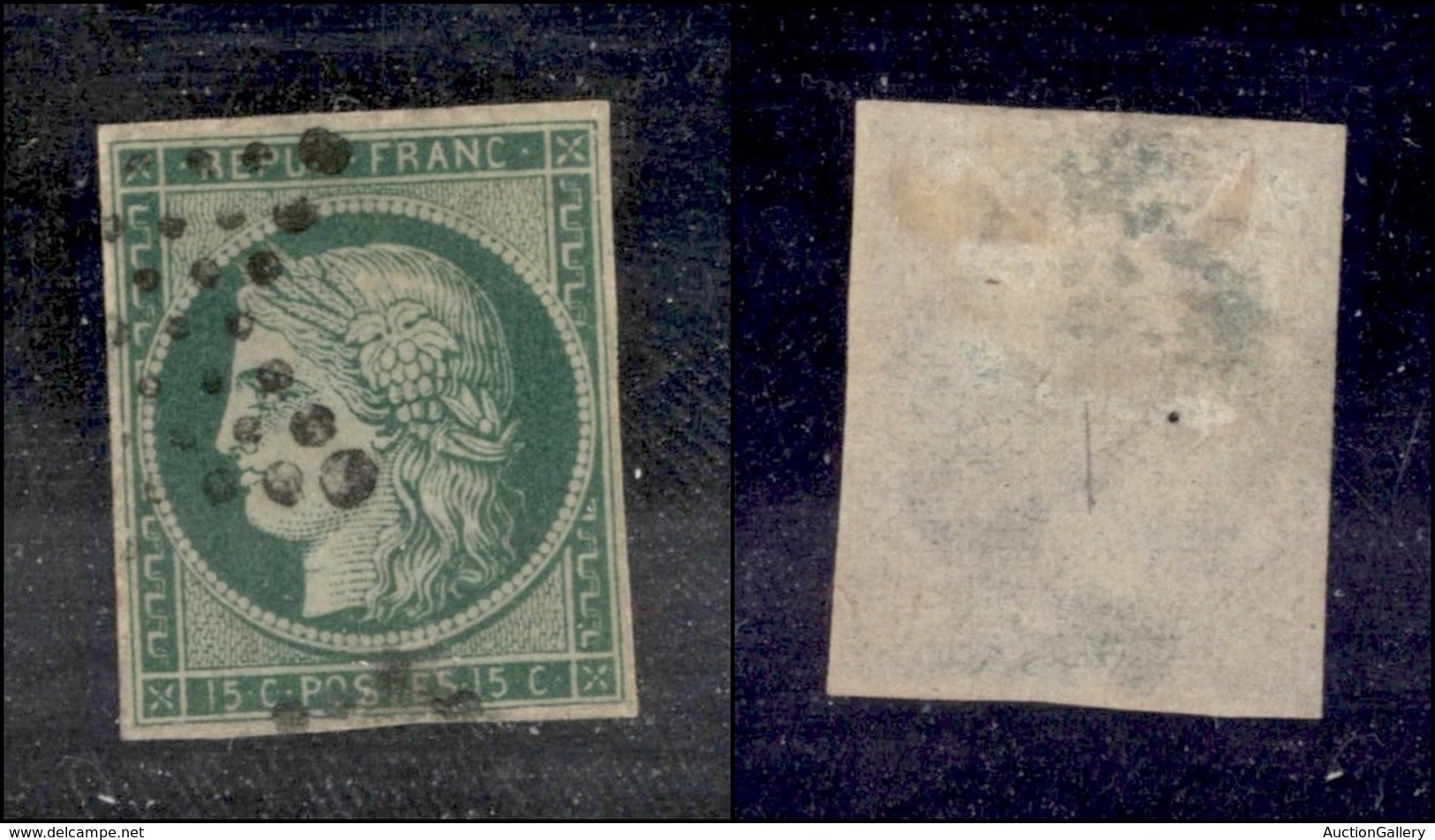 EUROPA - FRANCIA - 1849 - 15 Cent (2) - Assottigliato Al Retro Da Esaminare - Other & Unclassified