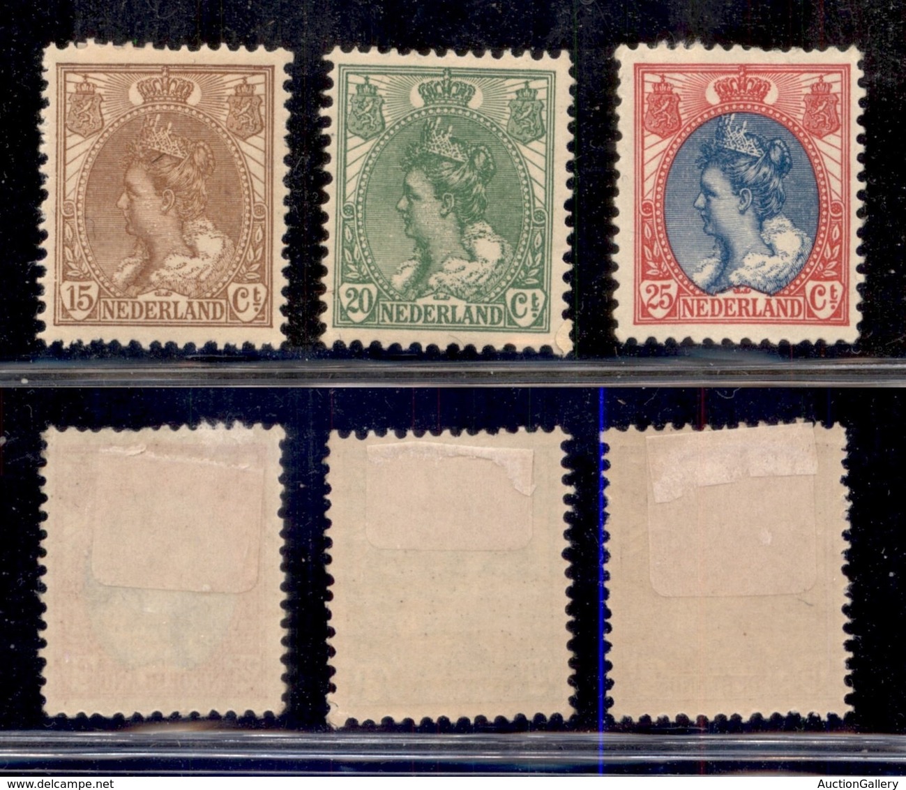 EUROPA - OLANDA - 1899 - Regina Guglielmina (58/59A + 61A) - 3 Valori - Gomma Originale (242) - Other & Unclassified