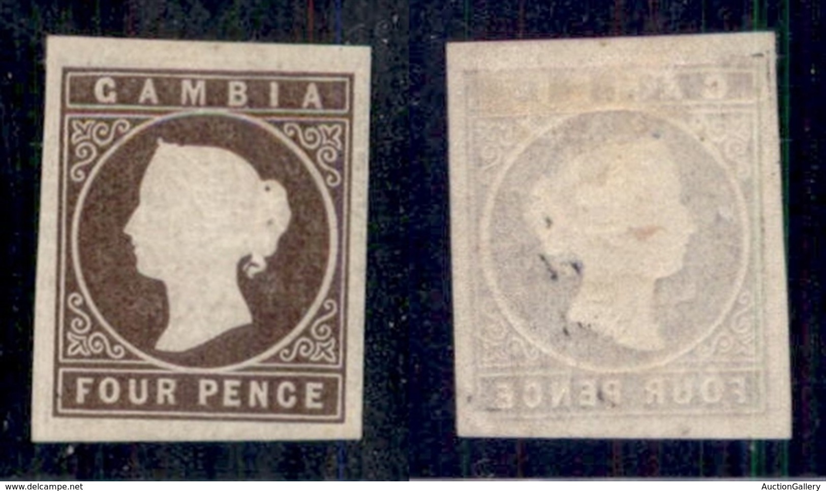 OLTREMARE - GAMBIA - 1869 - 4 Pence (1) - Gomma Originale (700) - Other & Unclassified