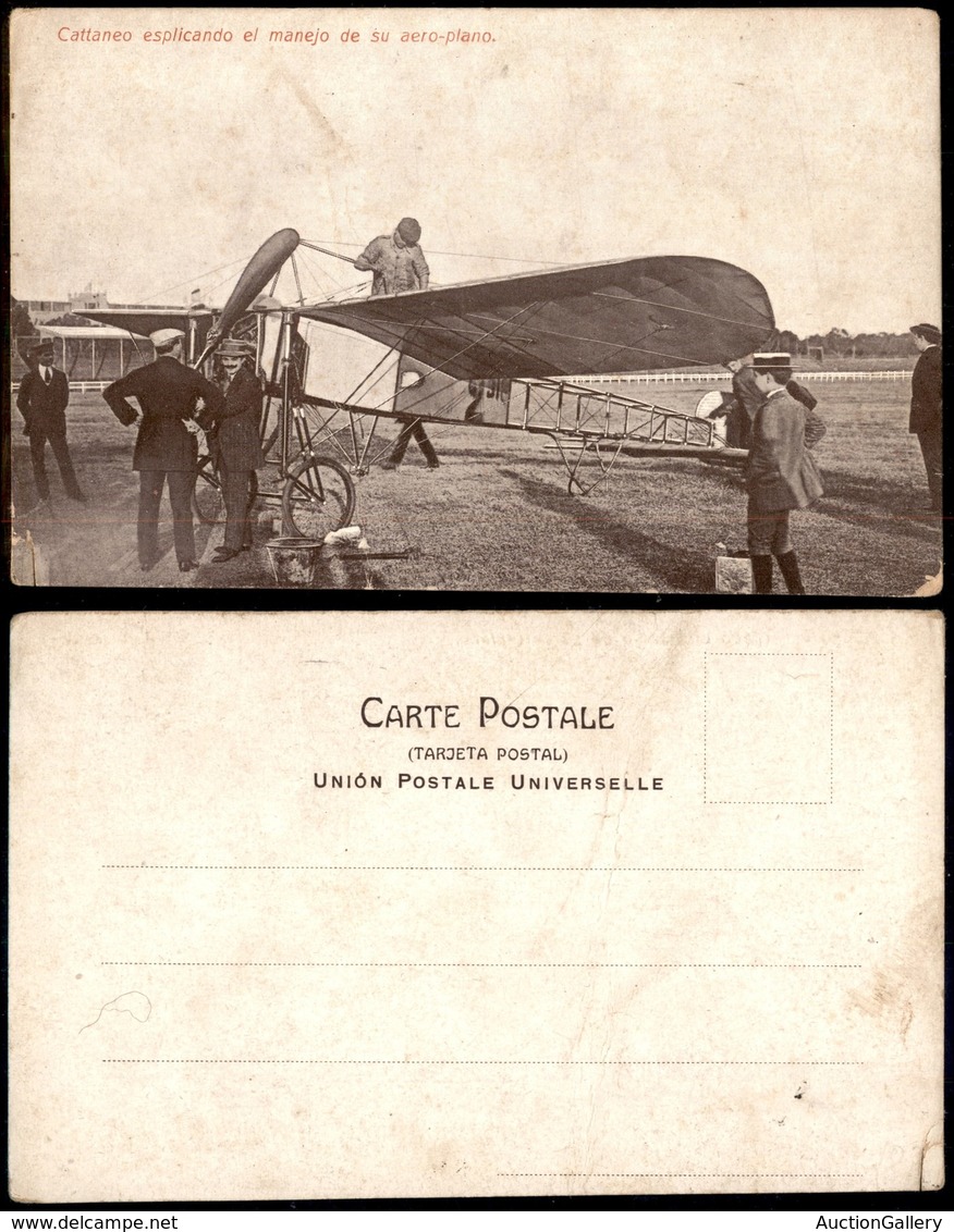 ITALIA - AEROGRAMMI - 1911 (25 Giugno) - Cattaneo Esplicando El Manejo De Su Aeroplano - Cartolina Nuova - Autres & Non Classés