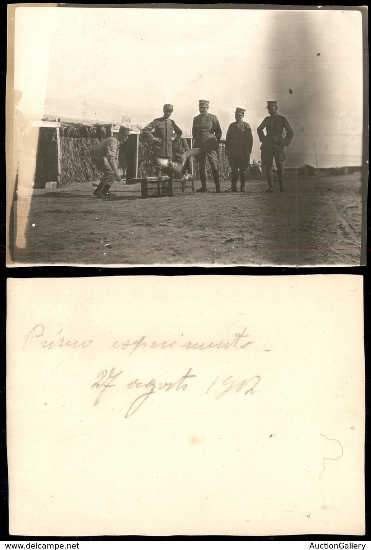 ITALIA - AEROGRAMMI - 1912 (27 Agosto) - Guerra Di Libia - Colombaia Militare - Primo Esperimento - Fotografia D'epoca - Other & Unclassified