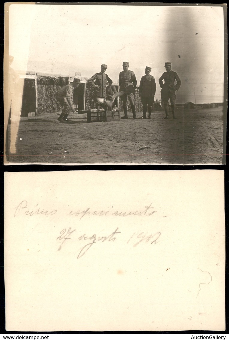 ITALIA - AEROGRAMMI - 1912 (27 Agosto) - Guerra Di Libia - Colombaia Militare - Primo Esperimento - Fotografia D'epoca - Otros & Sin Clasificación