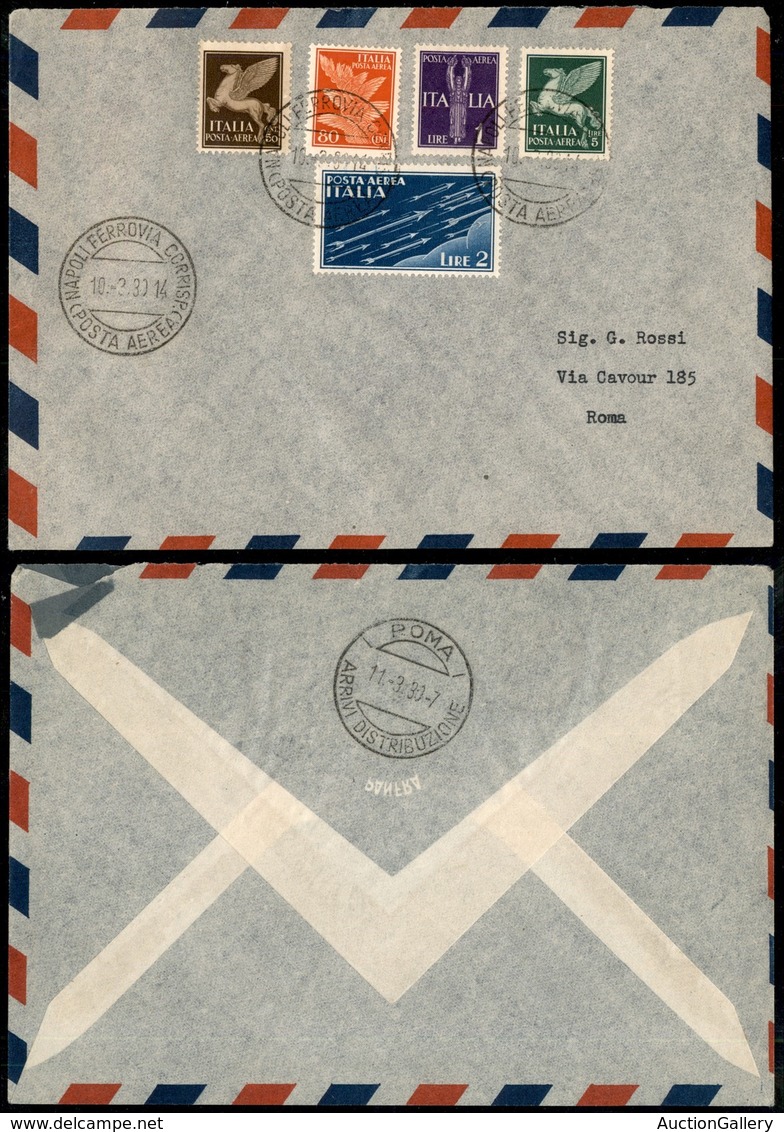 ITALIA - AEROGRAMMI - 1930 (10 Marzo) - Napoli Roma - FDC Imperiale - Other & Unclassified