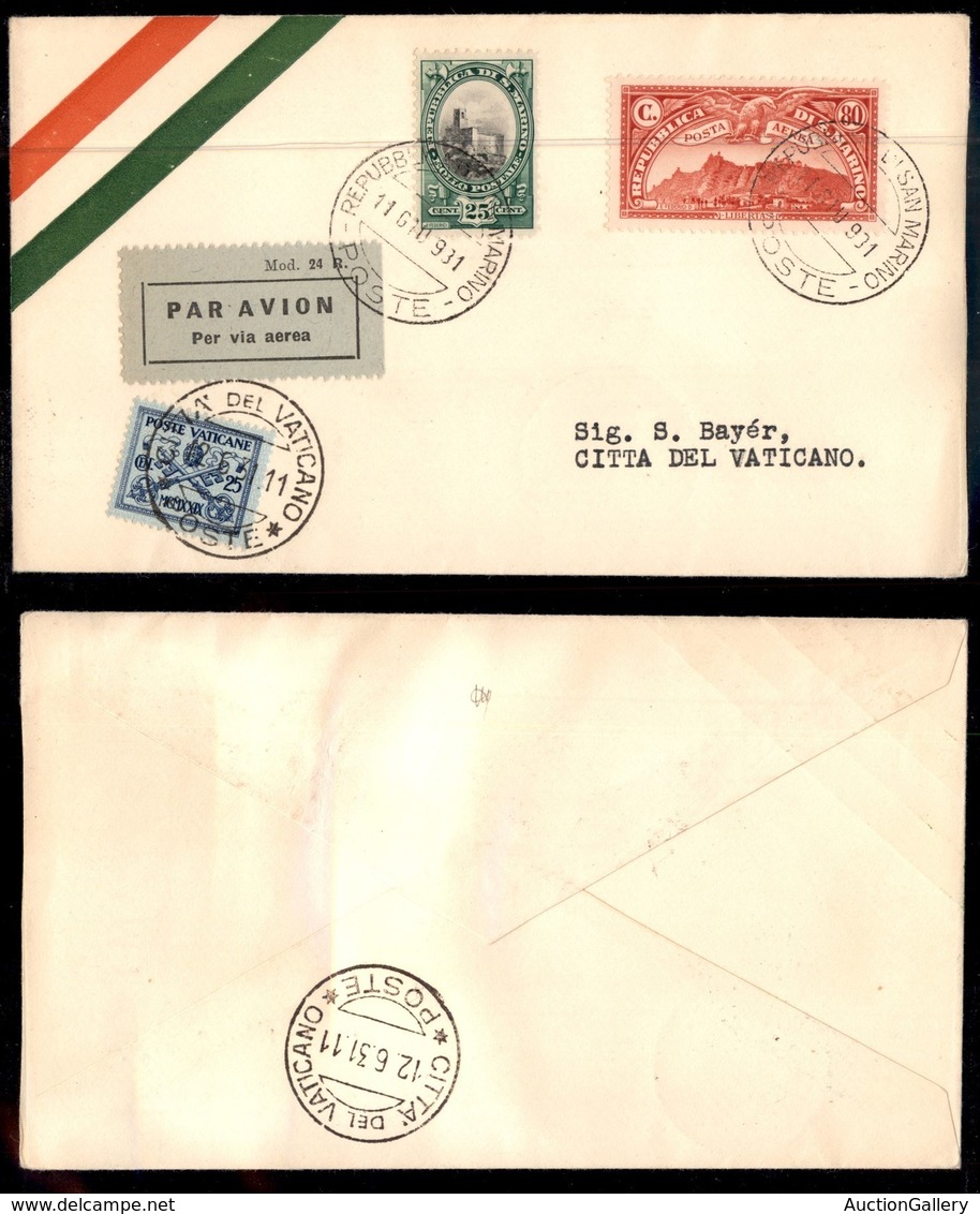 ITALIA - AEROGRAMMI - 1931 (11 Giugno) - S. Marino Vaticano - Longhi 2394 - 21 Volati - Autres & Non Classés