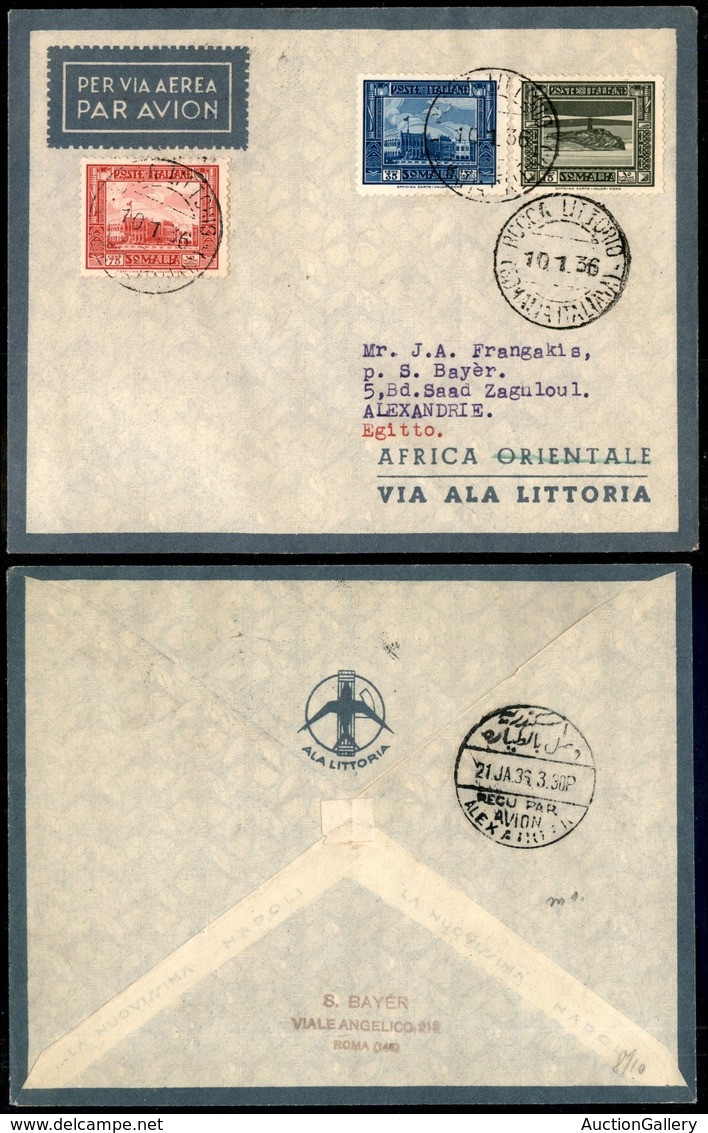 ITALIA - AEROGRAMMI - 1936 (10 Gennaio) - Rocca Littorio Alessandria - Longhi 3540 - 10 Volati - Other & Unclassified