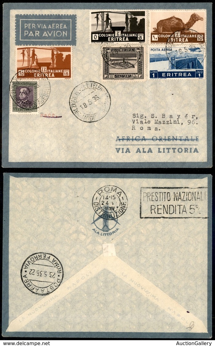 ITALIA - AEROGRAMMI - 1936 (18 Maggio) - Addis Abeba Roma - Longhi 3562 - 5 Volati - Other & Unclassified