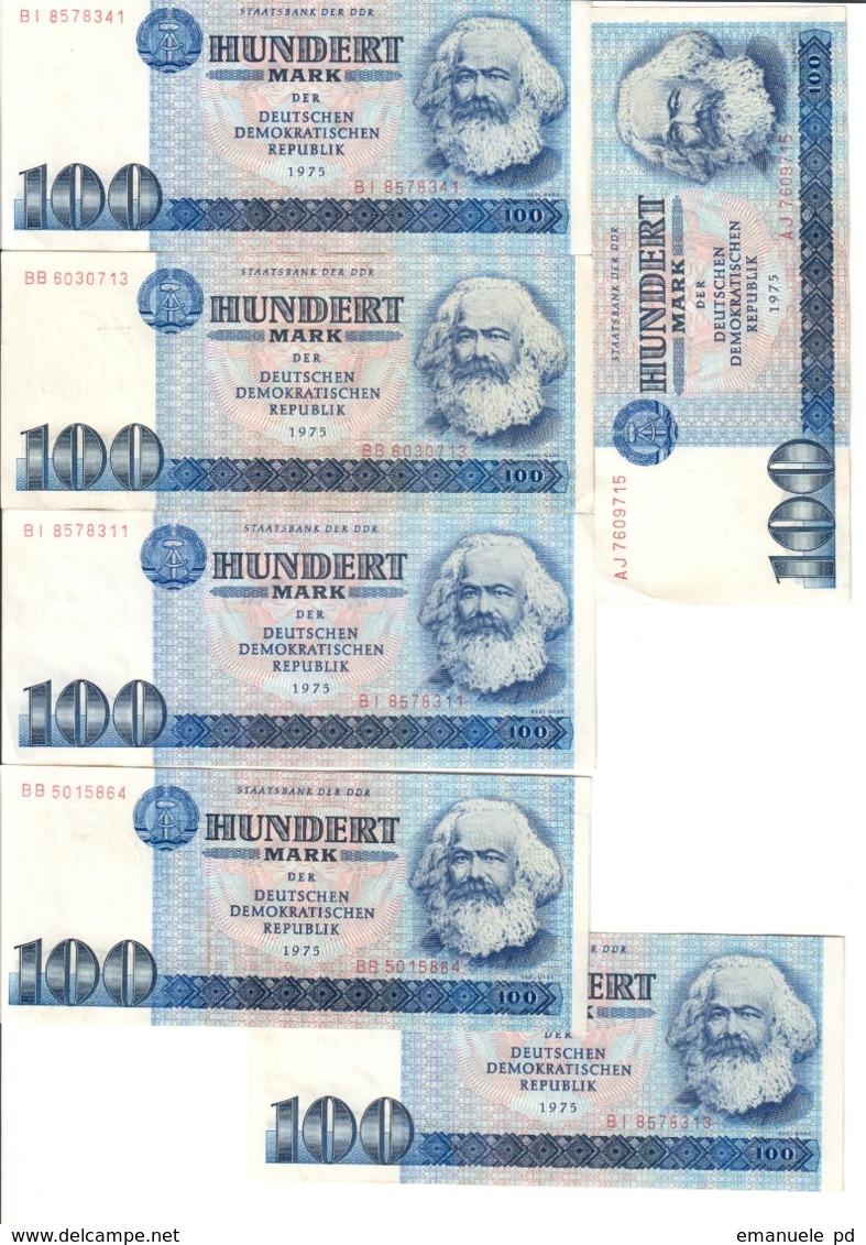 Germany DDR 100 Mark 1975 XF/AUNC (Price For 1 Banknote) - 100 Mark