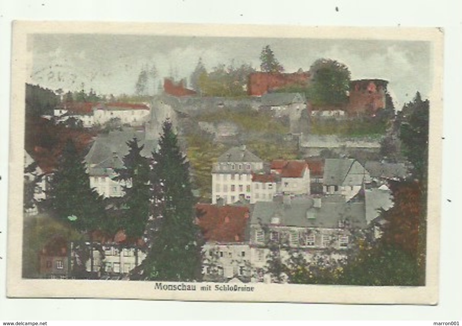 Monschau Mit Schlosruine   -  Verzonden 1921 - Monschau