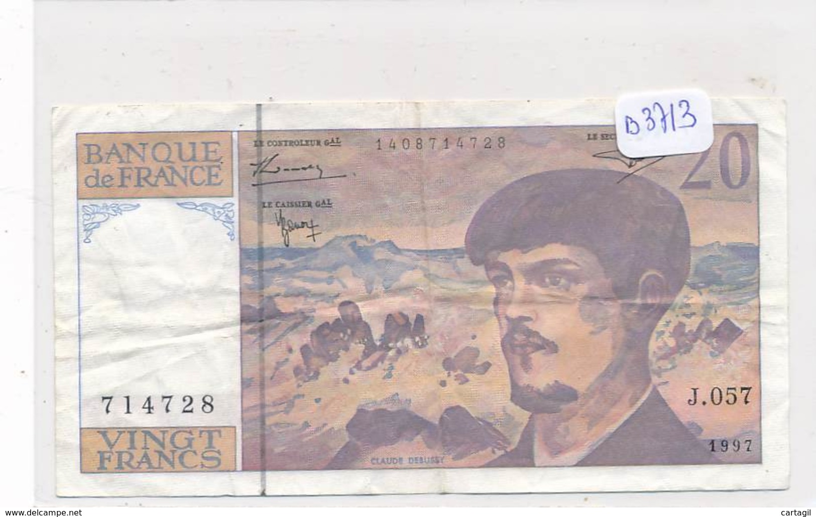 Numismatique -B3712 -France 20 Francs Debussy  ( Catégorie,  Nature état ... Scans)-Envoi Gratuit - 20 F 1980-1997 ''Debussy''