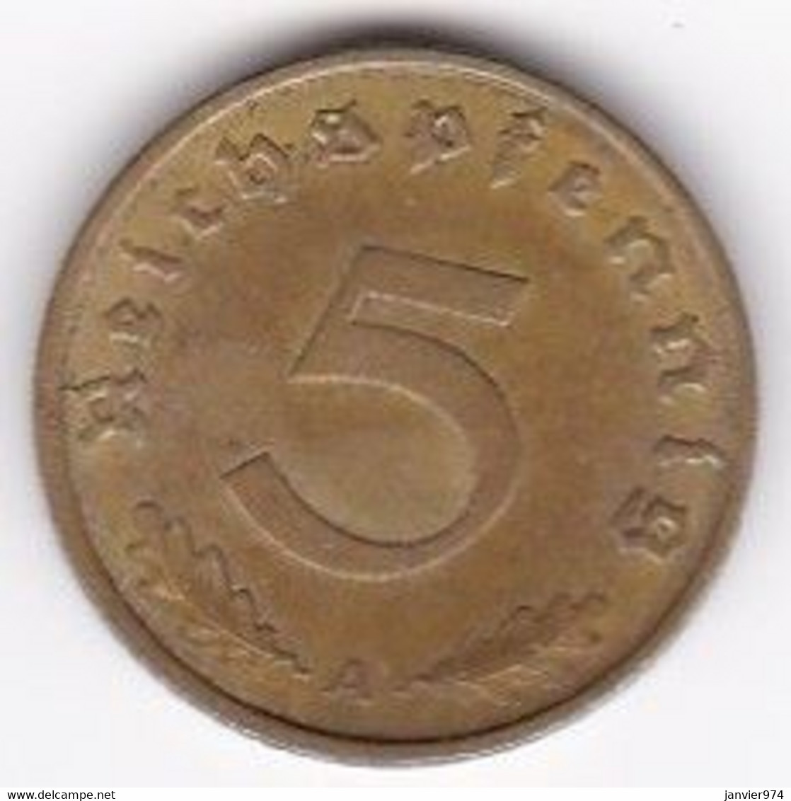 5 Reichspfennig 1937 A (BERLIN). Bronze-aluminium - 5 Reichspfennig