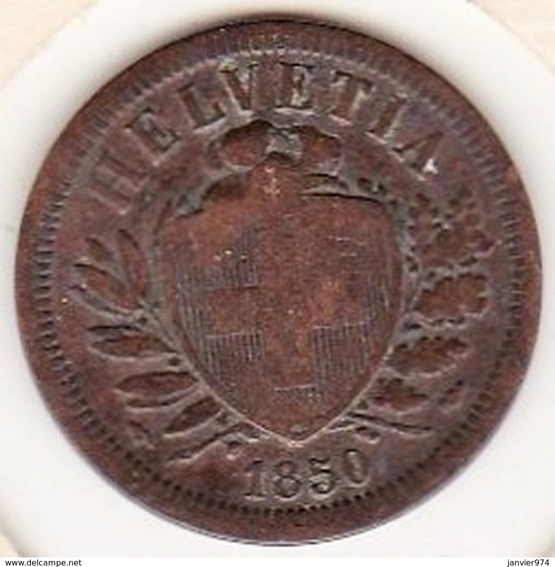 SUISSE. 2 RAPPEN 1850 A. BRONZE - 2 Rappen