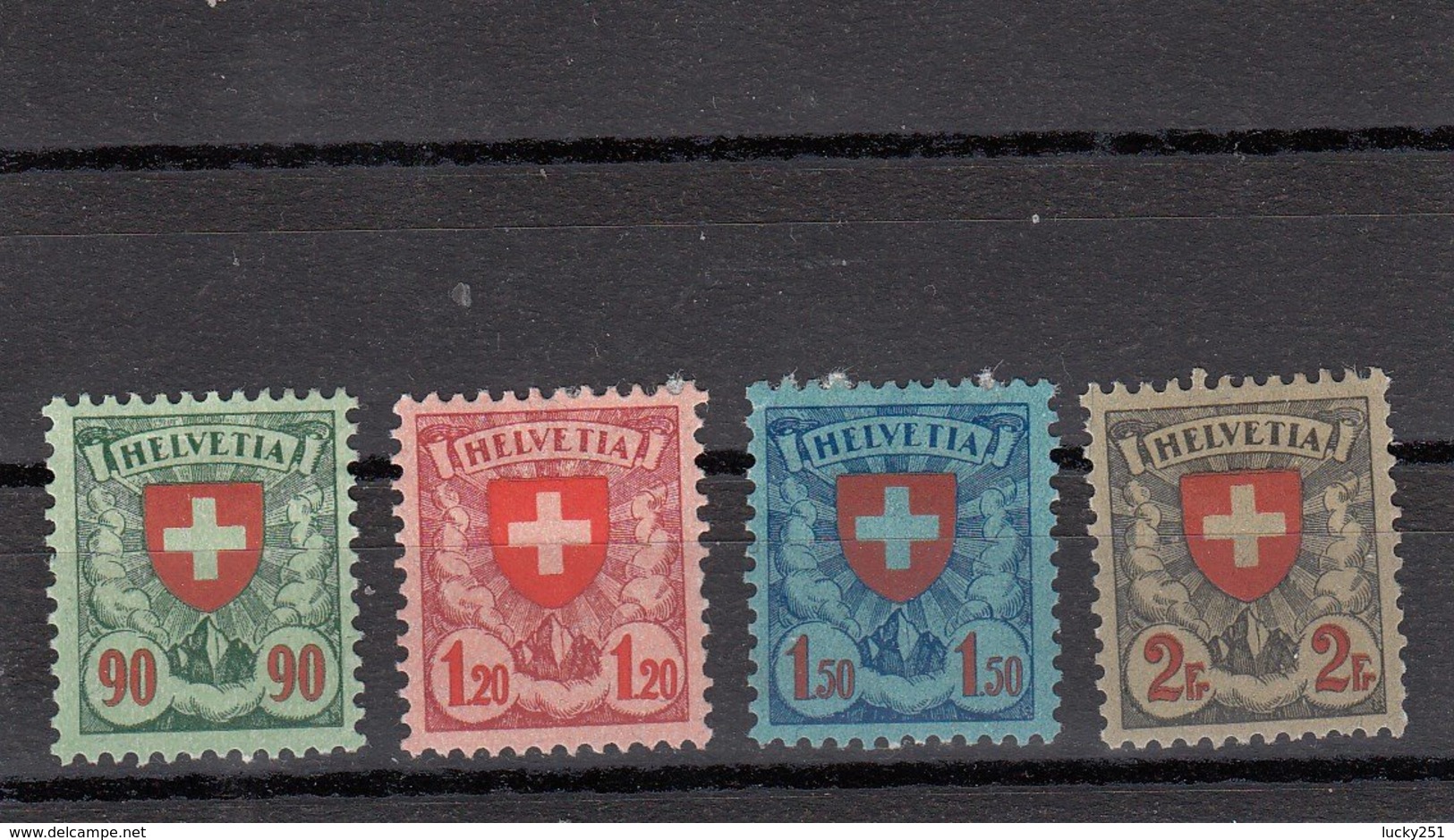 Suisse - 1924 - Neuf* - N°YT 208/11 - Type écussons - Charnières - Neufs