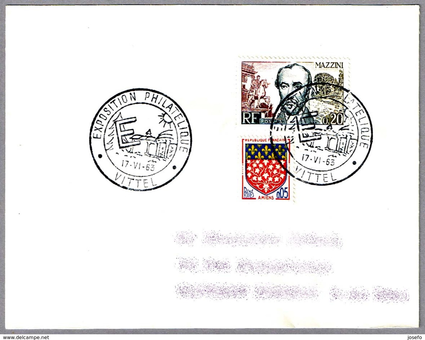 EXPOSICION FILATELICA - Philatelic Exhibition. Vittel, Francia, 1963 - Esposizioni Filateliche