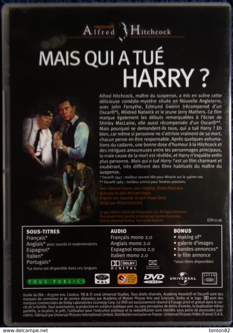 Mais Qui A Tué HARRY ? - Alfred Hitchcock - John Forsythe - Shirley Maclaine . - Comedy