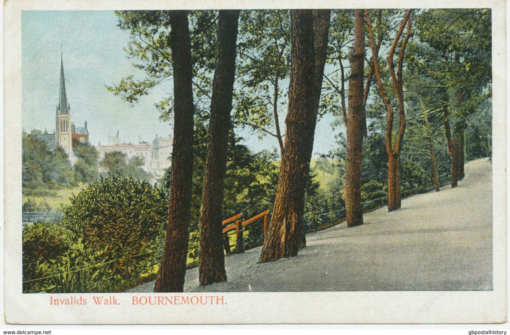 UK BOURNEMOUTH – Invalids' Walk, Very Fine Unused Coloured Card, Ca. 1910 - Bournemouth (until 1972)