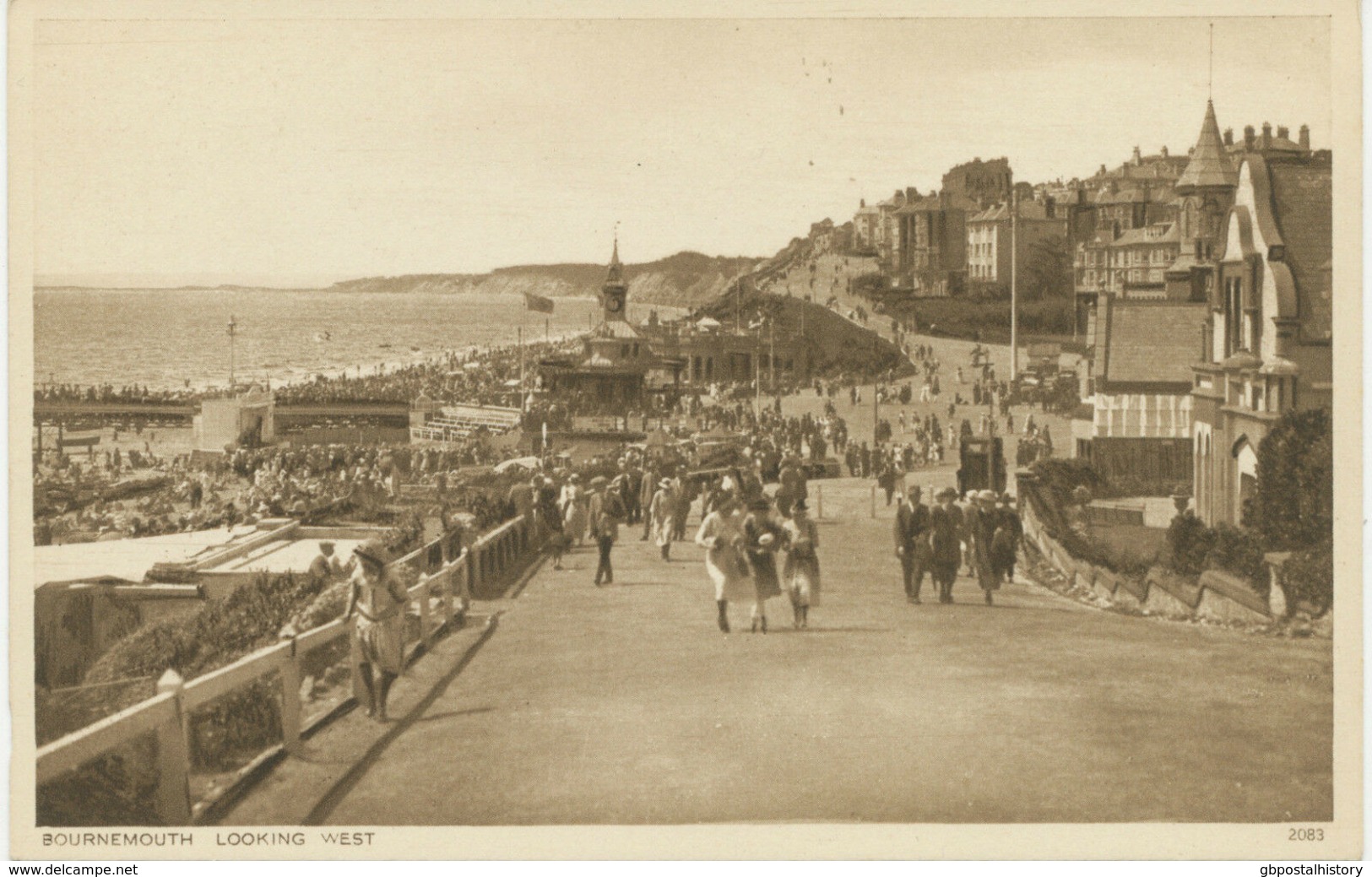 UK BOURNEMOUTH – Looking West, Unused Copper Engraved Pc, Ca. 1920 - Bournemouth (fino Al 1972)