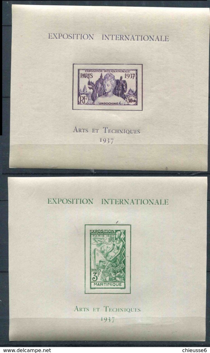 Exposition Internationale 1937 ** Série De 24 Blocs - 1937 Exposition Internationale De Paris