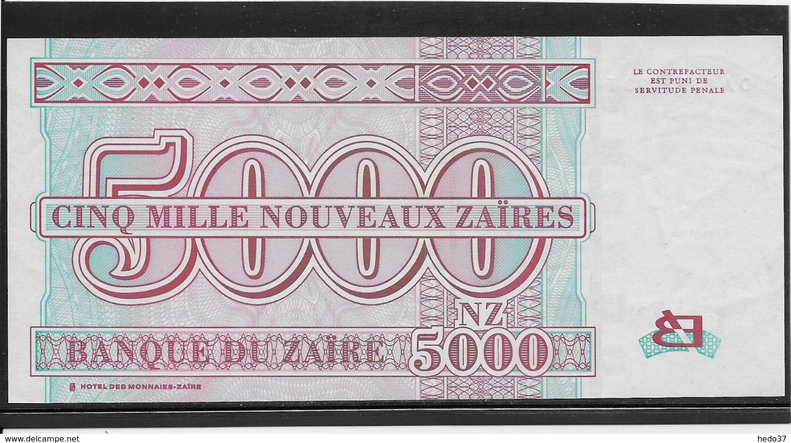 Zaïre - 5000 Zaïres - Pick N°69 - NEUF - Zaire