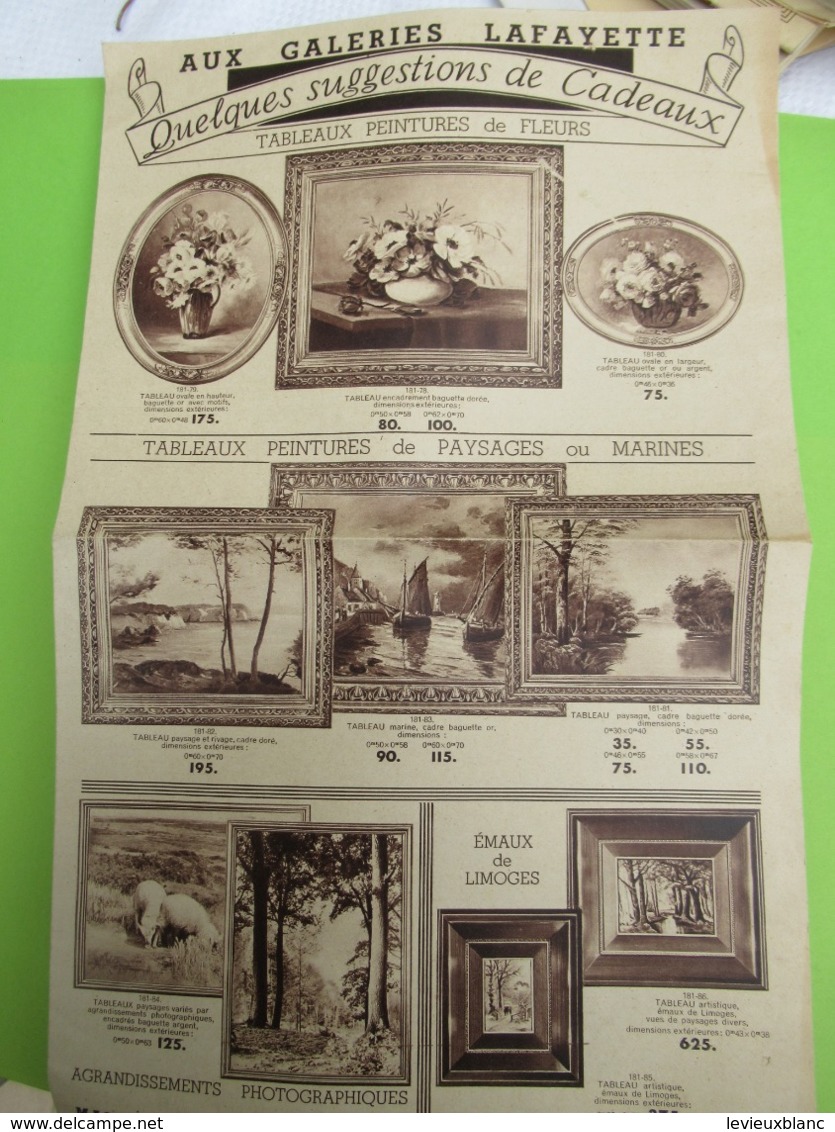 Catalogue / Prospectus Grd Format/ Aux Galeries Lafayette/Suggestions De Cadeaux/ LANG/ 1936  CAT268 - Other & Unclassified