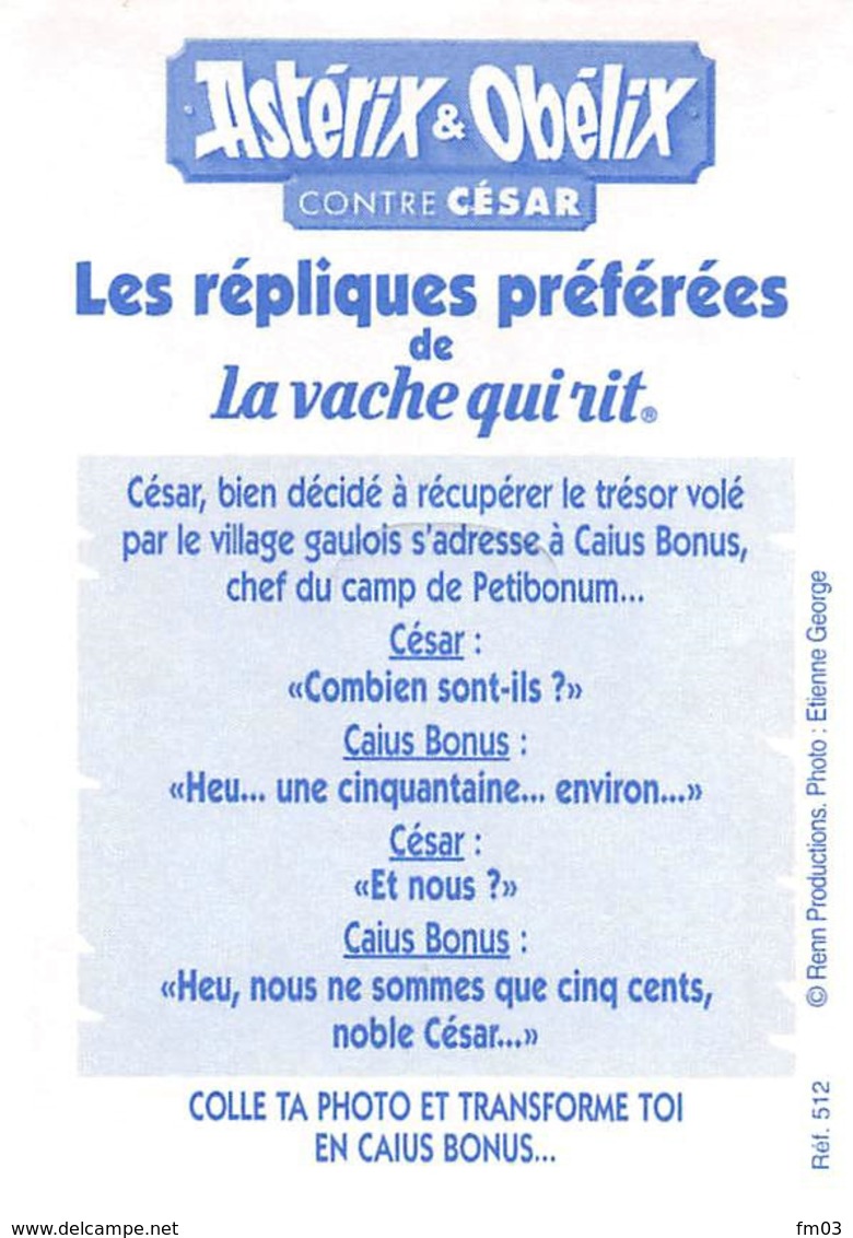 14 images série complète autocollant adhésif Astérix la Vache Qui Rit Fromagerie Bel Gérard Depardieu Christian Clavier