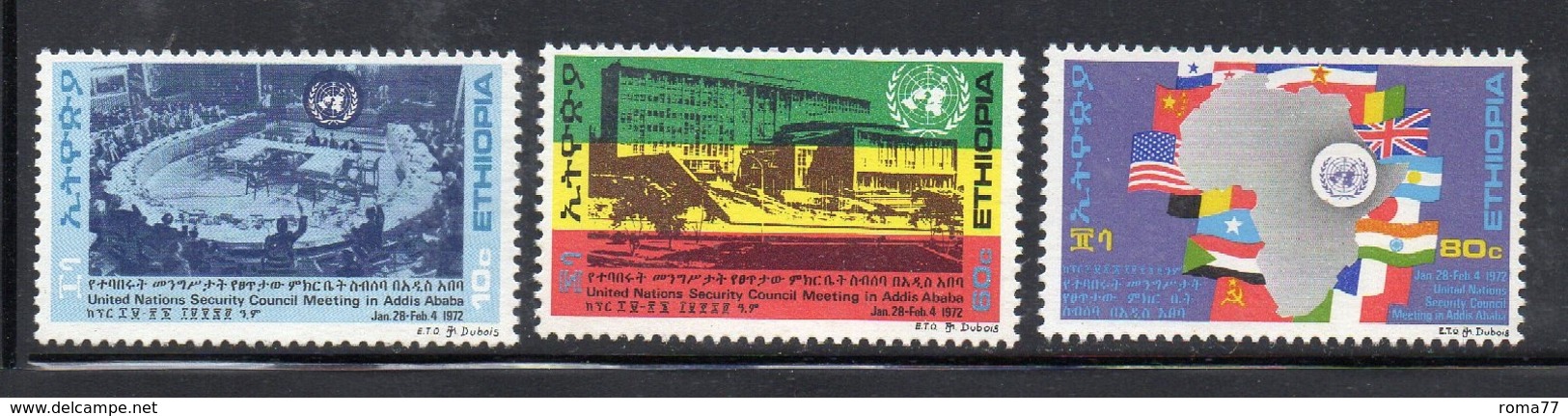 ETP173 - ETIOPIA 1972 , Serie Yvert  N 642/644  ***  MNH SICUREZZA - Äthiopien