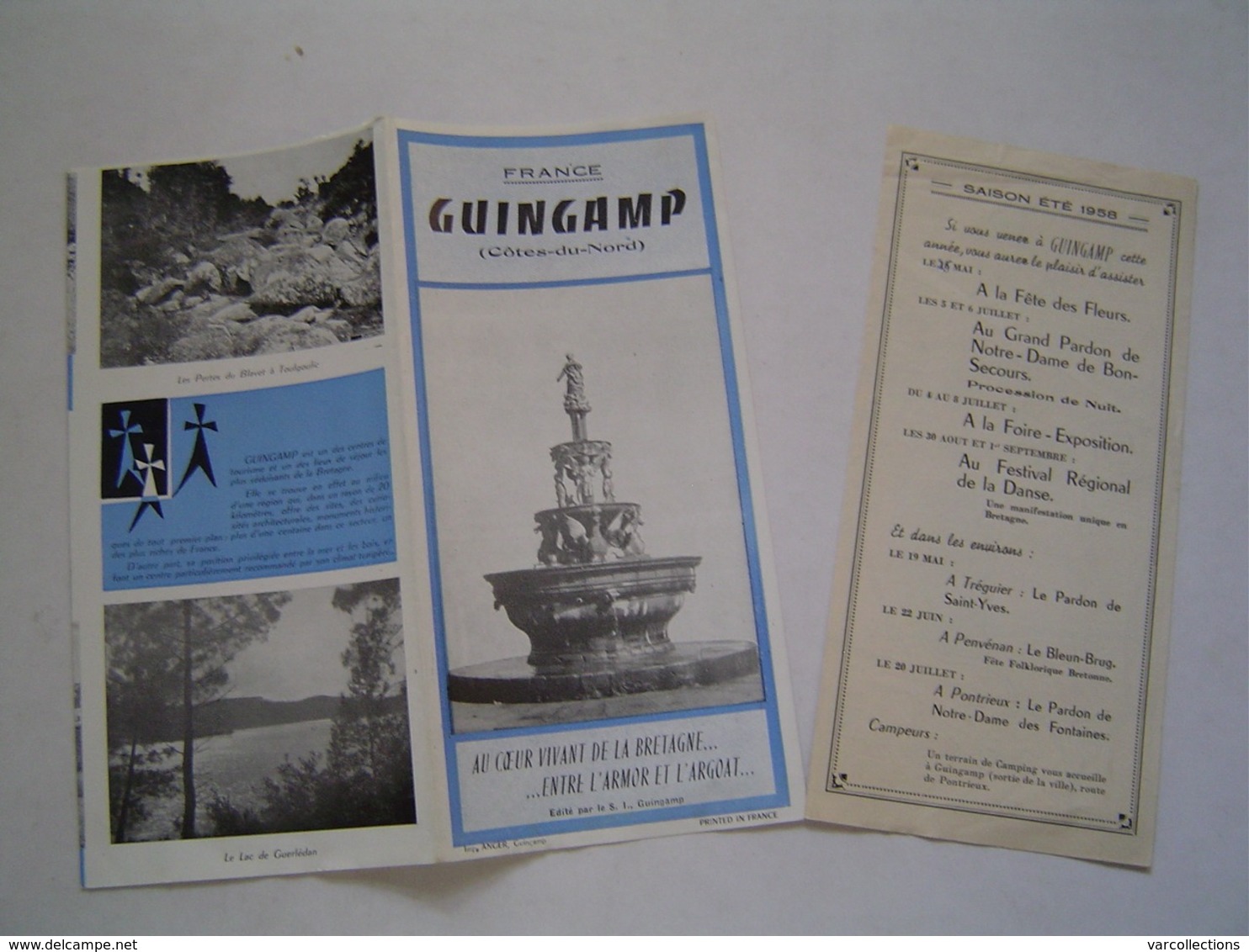 DEPLIANT TOURISME : GUINGAMP / BRETAGNE Vers 1960 - Toeristische Brochures