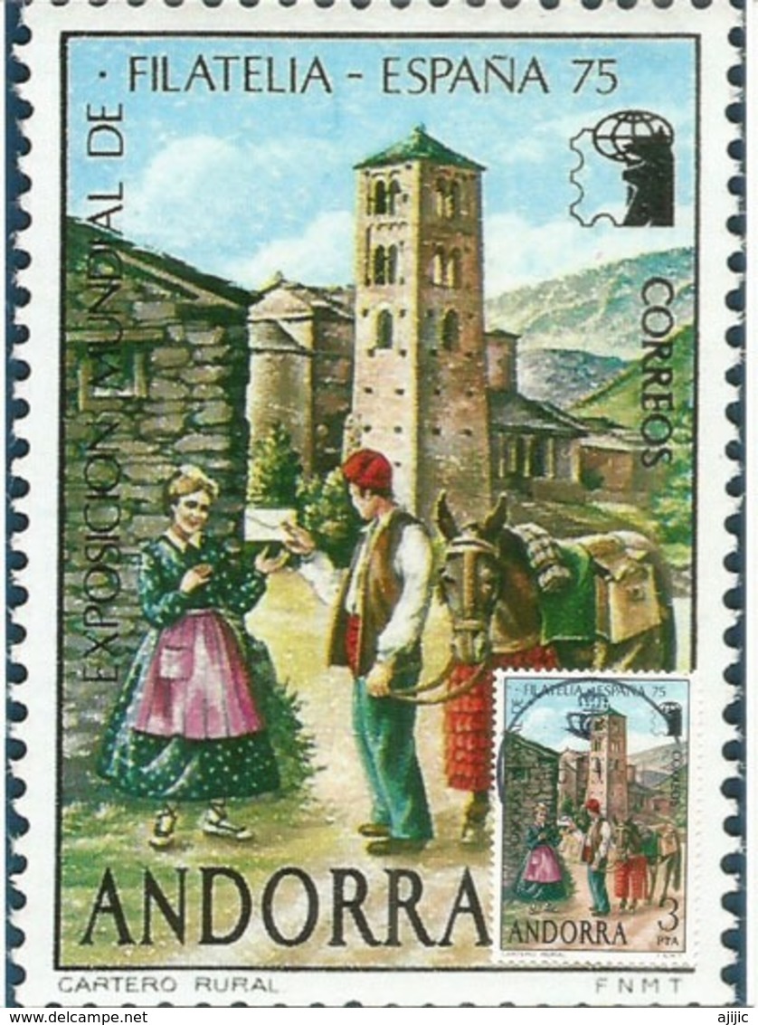ANDORRA. Le Facteur Andorran En 1928. (el Cartero)  Carte-maximum. Photos Recto-verso - Other & Unclassified