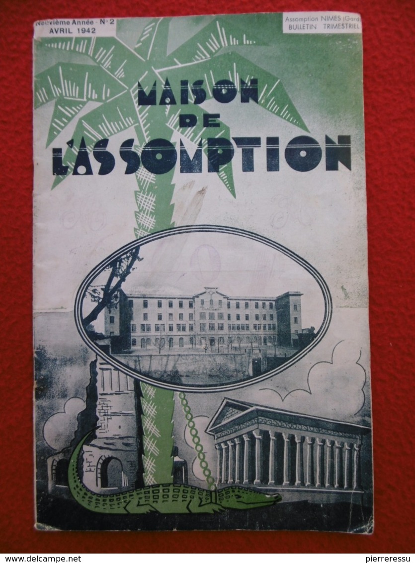 NIMES MAISON DE L ASSOMPTION 1942 - Historische Dokumente