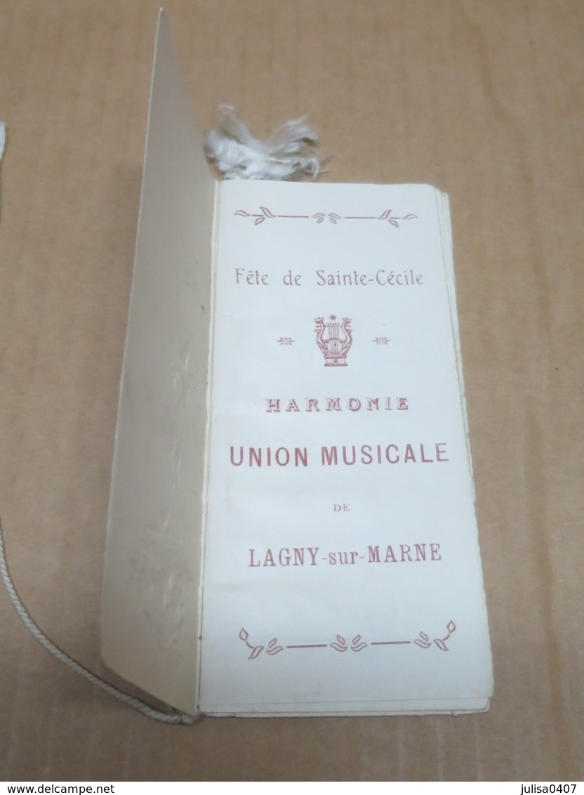 LAGNY SUR MARNE (77) Carnet De Bal De Sainte Cecile 1913 - Lagny Sur Marne