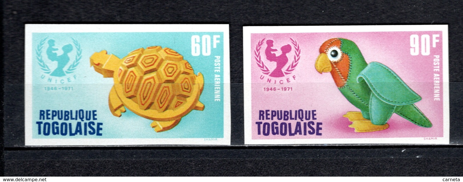 TOGO N° PA 168 + 169 NON DENTELES  NEUFS SANS CHARNIERE COTE  ? €  UNICEF  ANIMAUX - Togo (1960-...)