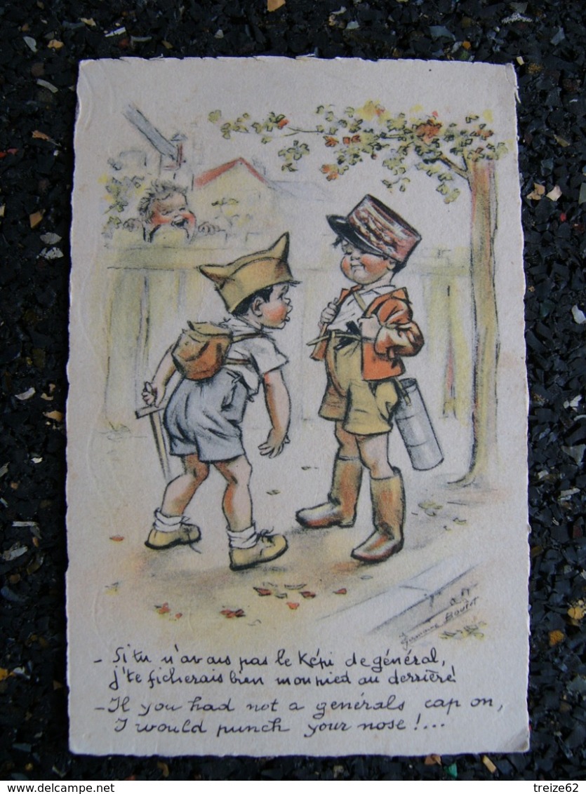 Lot 5 Cpa Illustratrice Bouret Germaine Bas De Soie Allo Toto Képi Du Général Resquilleur .. - Bouret, Germaine