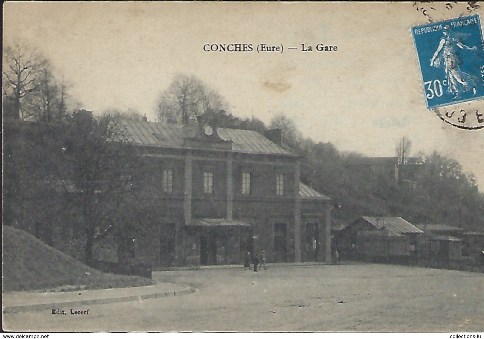 Conches  ( Eure )  La Gare   2 Scans - Chemin De Fer