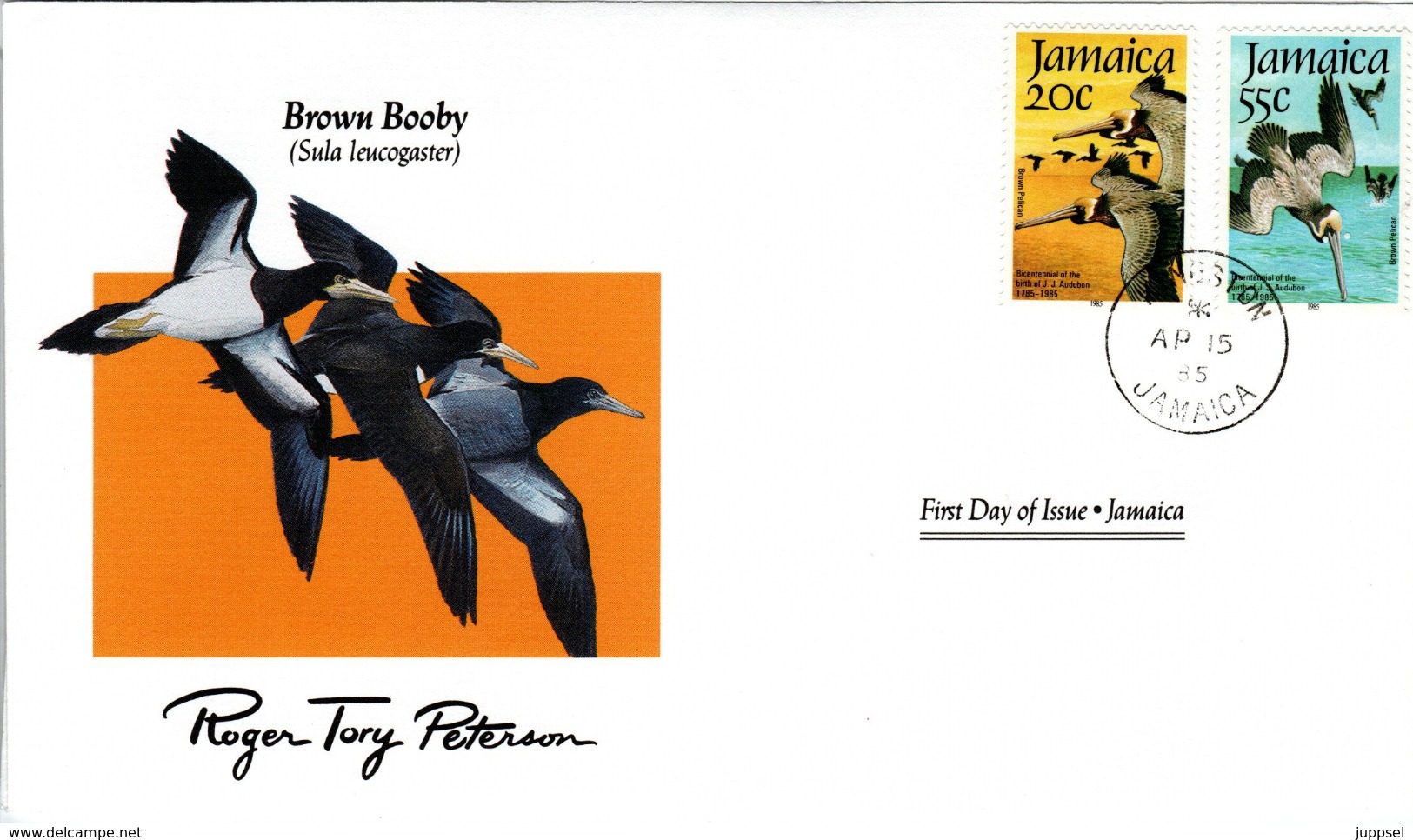 FDC JAMAICA  Birds  /  Oiseaux, JAMAIQUE, Lettre De Première Jour, BROWN BOBBY - Pelikane