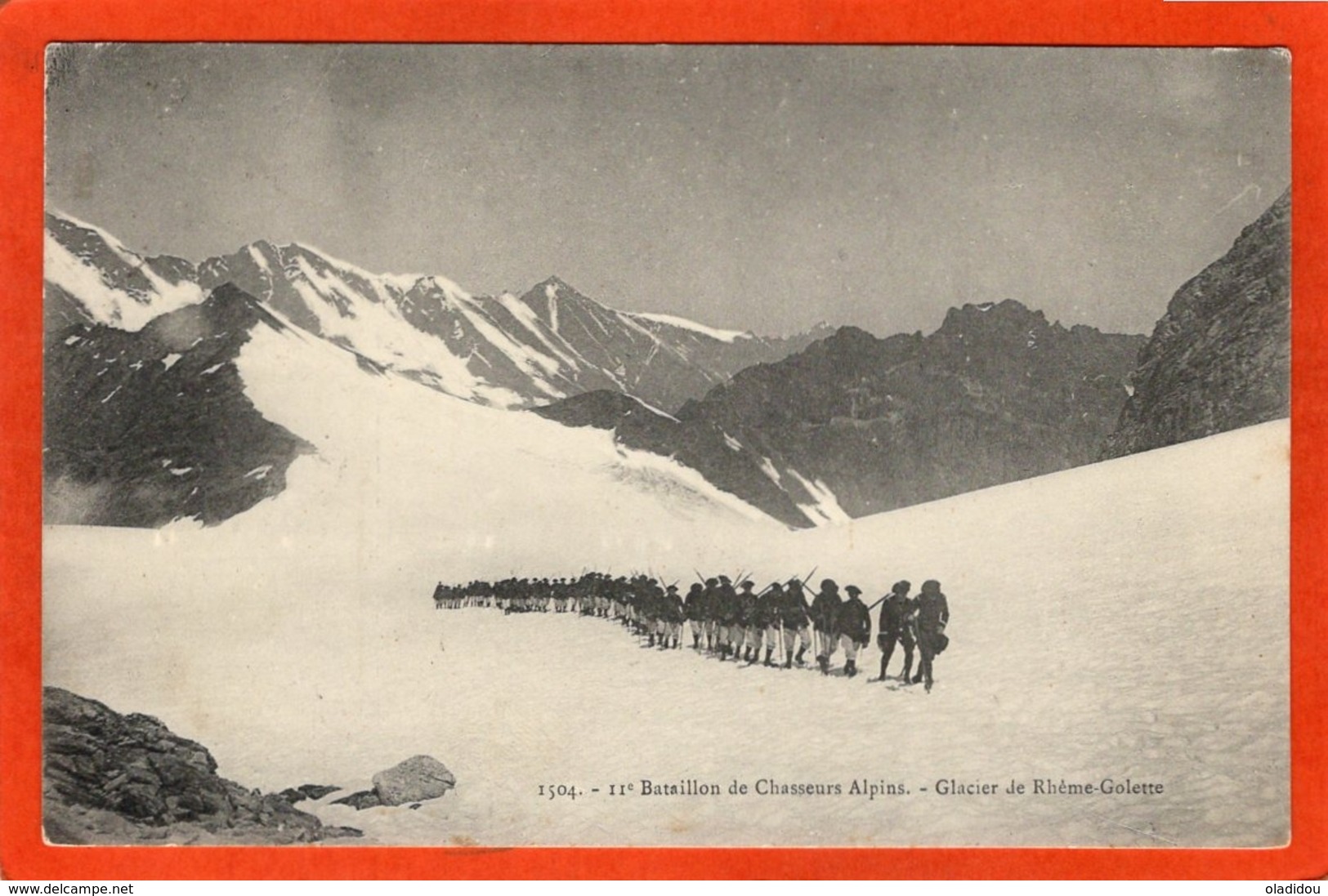 CPA - D74 - ANNECY - (Hte-Savoie) - Oblitéré 1909 -  11è  Bataillon De Chasseurs Alpins - Glacier De Rhéne Golette - No - Annecy