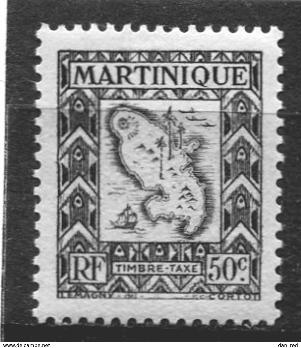 MARTINIQUE   N°  29 *  (Y&T)  (Taxe) (Charnière) - Timbres-taxe