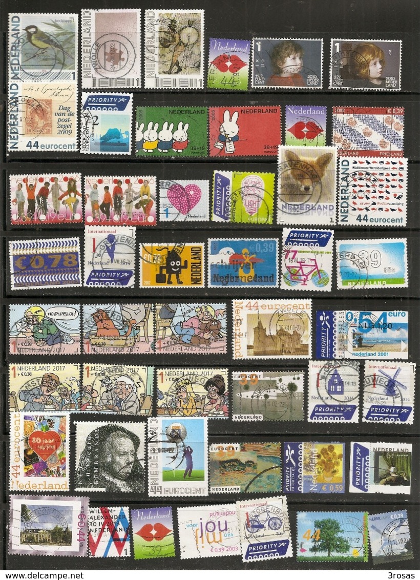 Pays-Bas Netherlands Collection Euro Stamps With Many Topicals - Collections