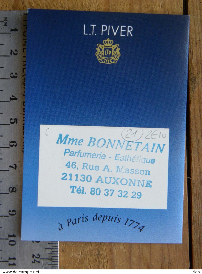 Carte Parfumée - L.T. PIVER - Rêve D'Or  - Pub Parfumerie Bonnetain  21 Auxonne - Calendrier 1995 - Non Classés