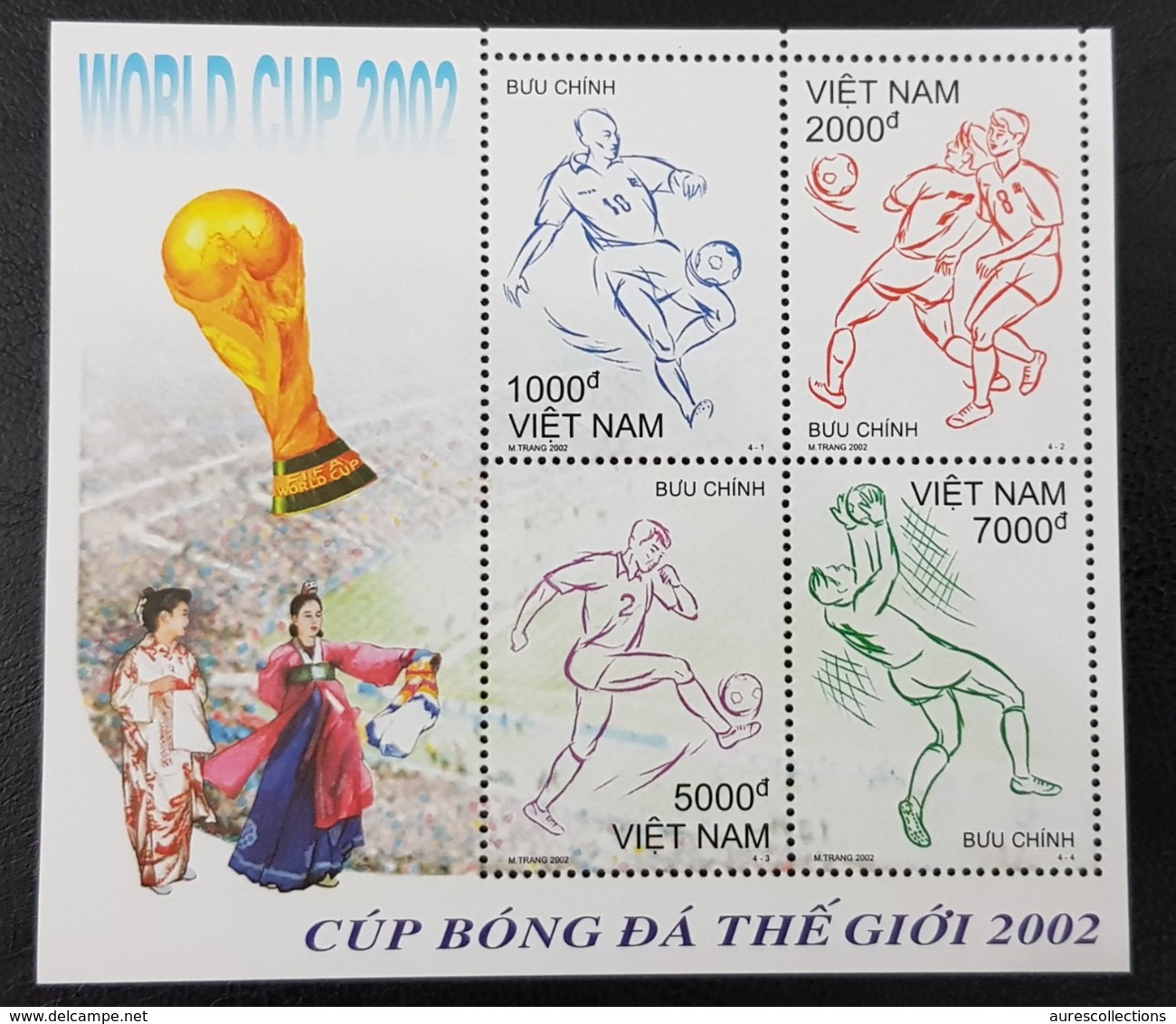 VIET NAM VIETNAM 2002 - SHEET BLOC BLOCK S/S- SOCCER WORLD CUP FOOTBALL COUPE DU MONDE - KOREA JAPAN COREE - RARE MNH - Vietnam