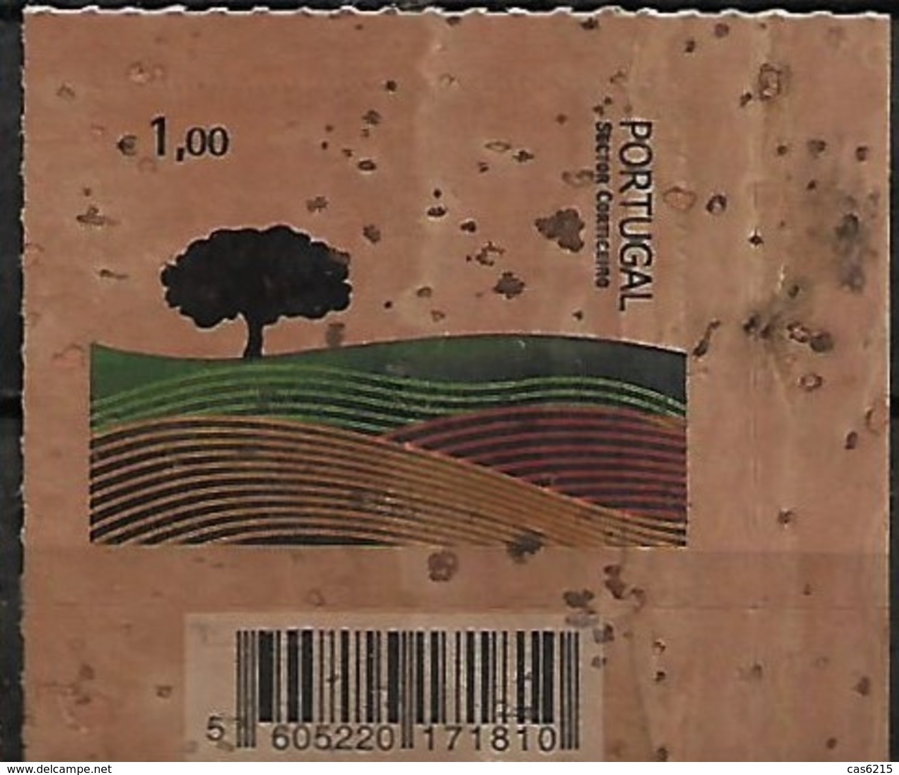 Portugal 2007 Selo Cortiça  Com Código De Barras, 1 Val Mnh - Neufs