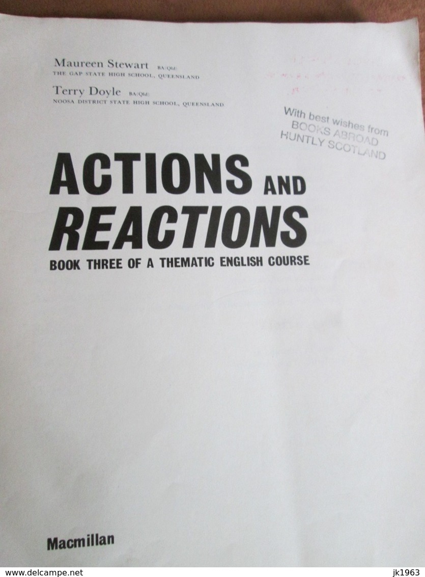 ACTIONS AND REACTIONS, MAUREEN STEWART, TERRY DOYLE 1973 - Kultur