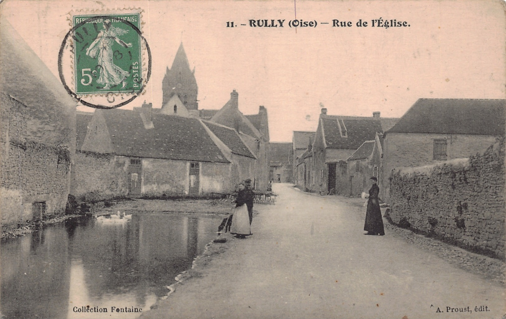 RULLY - Rue De L'église (edts Fontaine ) - Autres & Non Classés