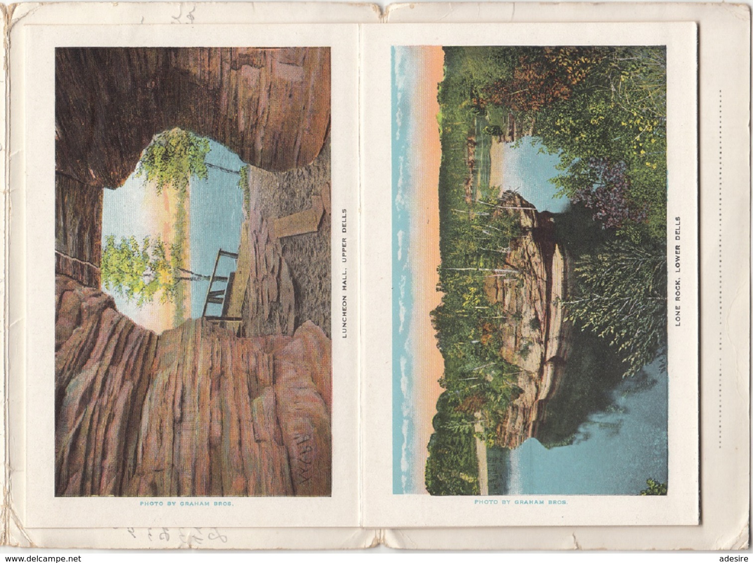 PICTURESQUE DELLS OF THE WISCONSIN RIVER, Mappe Mit 18 Ansichtskarten/Ansichten, Komplette Mappe Gel.1932 V. Milwa ... - Milwaukee
