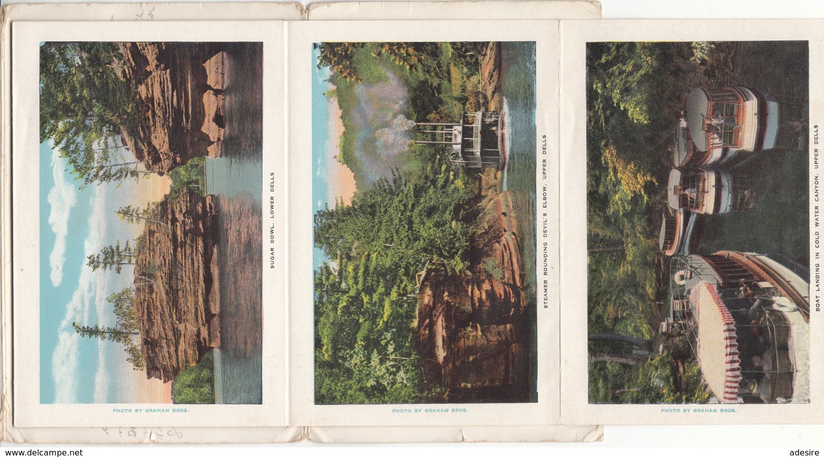 PICTURESQUE DELLS OF THE WISCONSIN RIVER, Mappe Mit 18 Ansichtskarten/Ansichten, Komplette Mappe Gel.1932 V. Milwa ... - Milwaukee